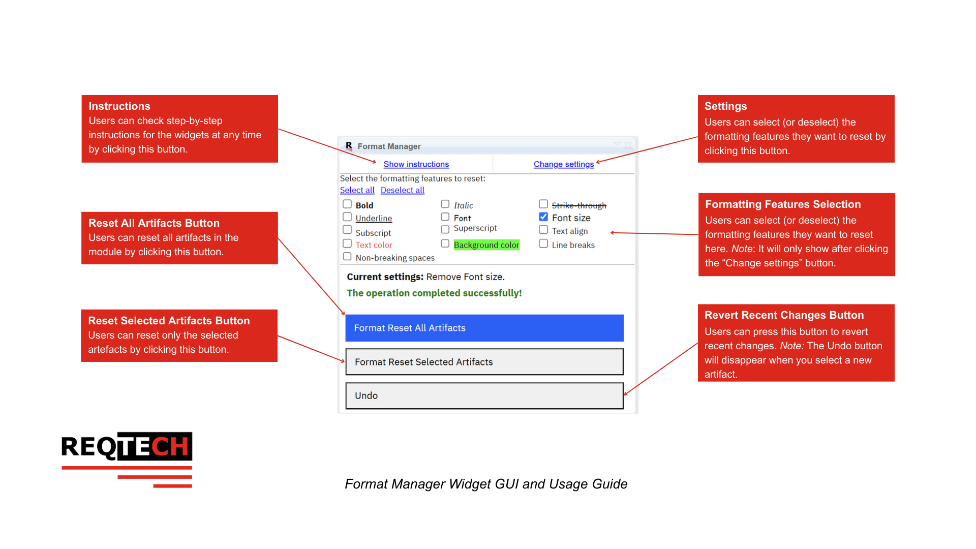 The Project Area Mode GUI Layout